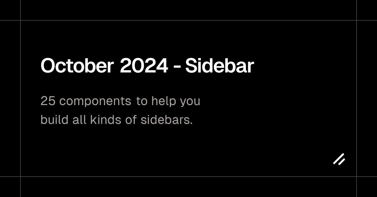 October 2024 - Sidebar
