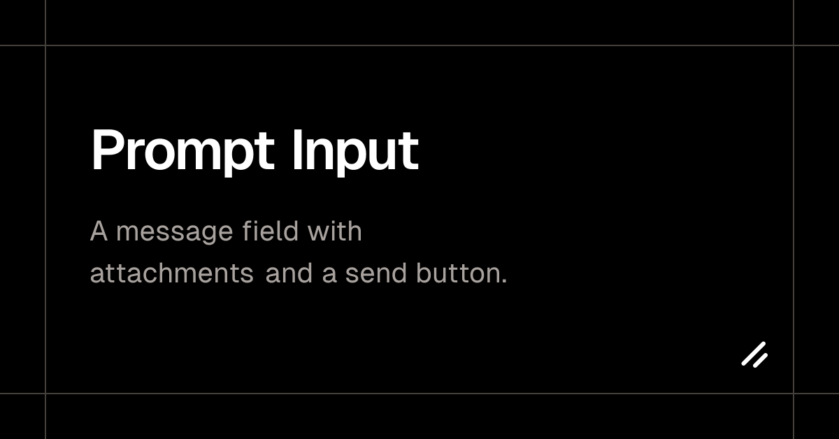 Prompt Input - shadcn/ui