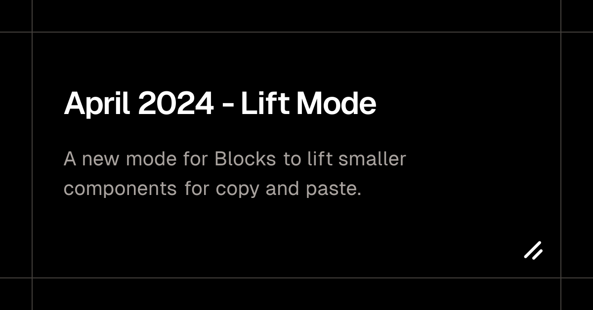 April 2024 - Lift Mode