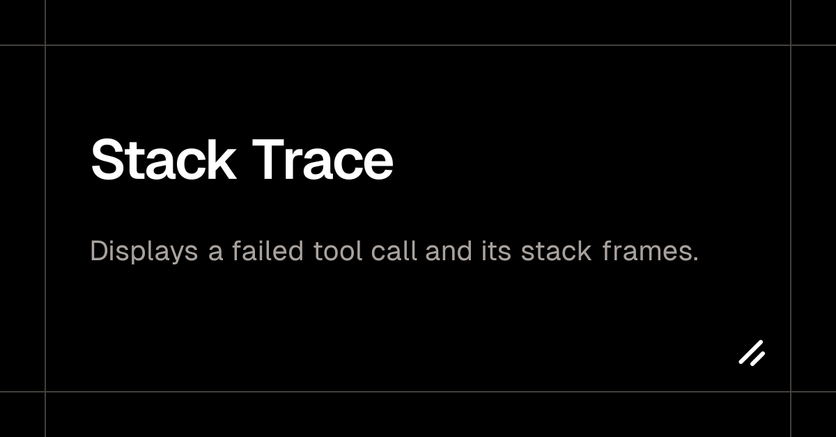 Stack Trace - shadcn/ui