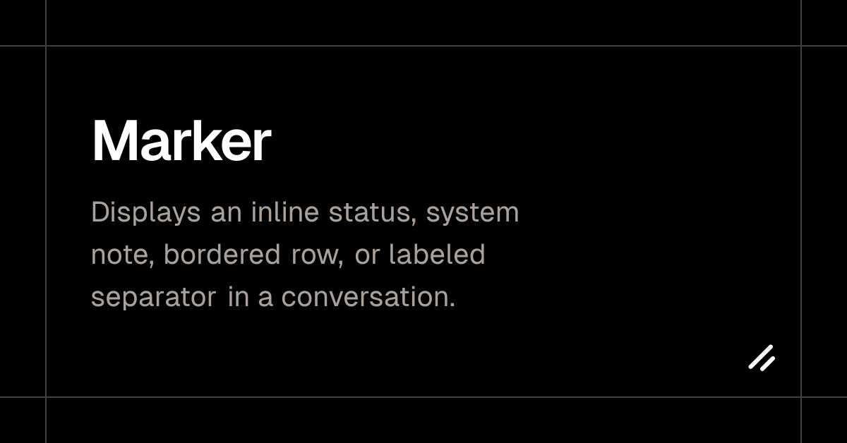 Marker - shadcn/ui