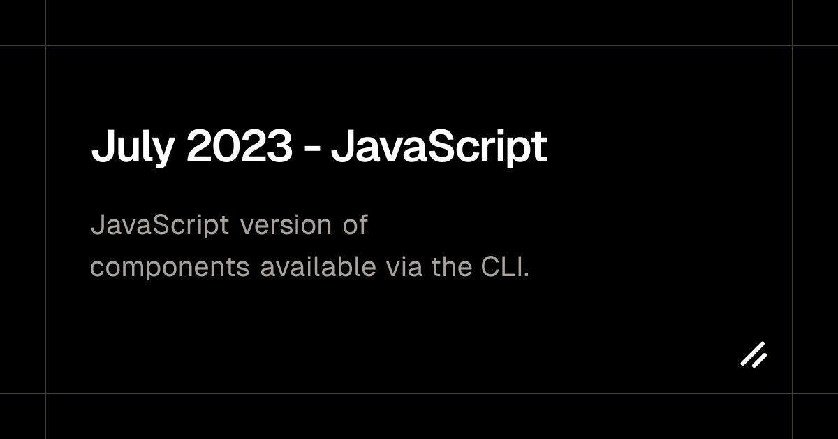 July 2023 - JavaScript