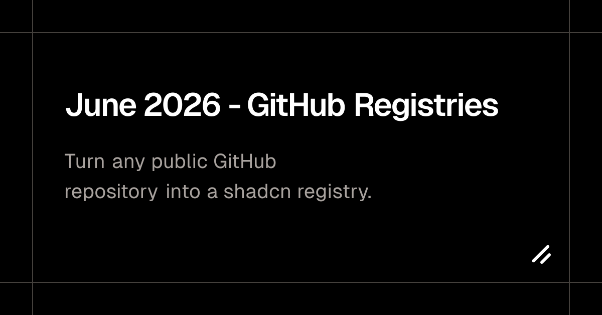 June 2026 - GitHub Registries