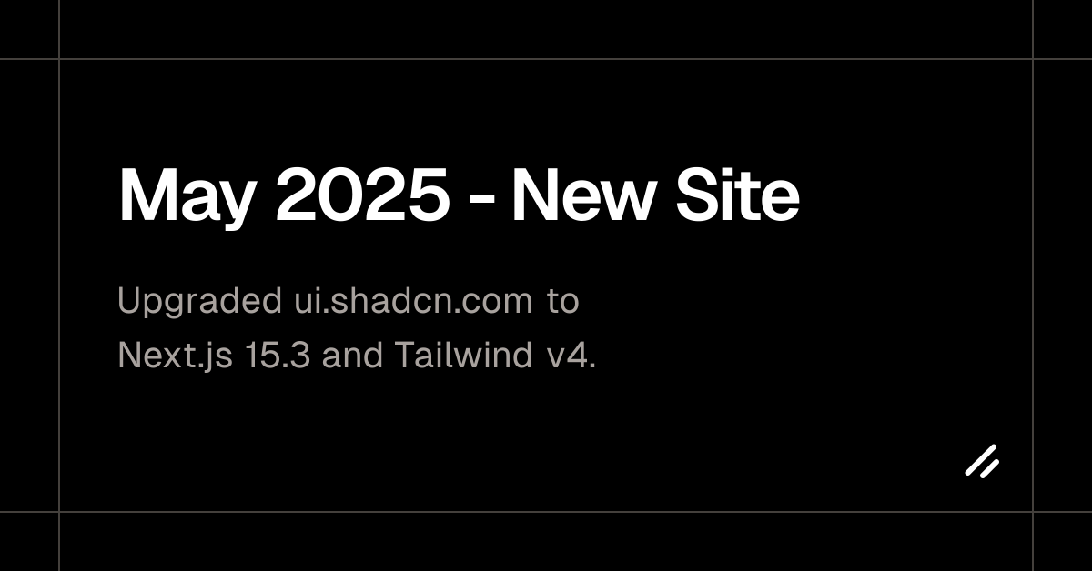 May 2025 - New Site
