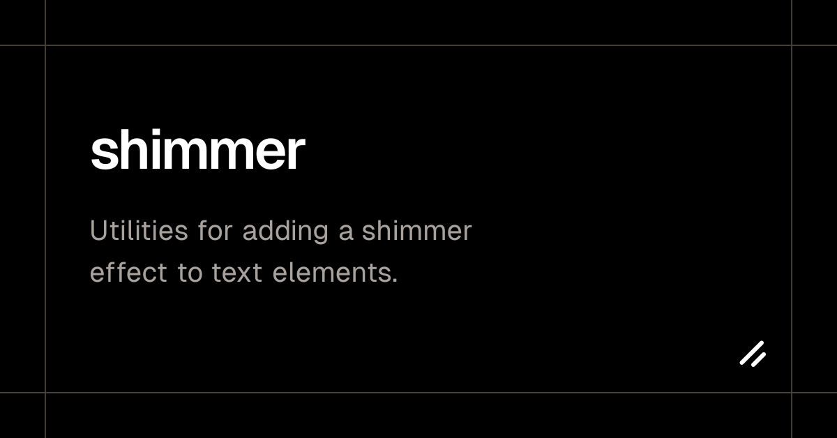 shimmer - shadcn/ui